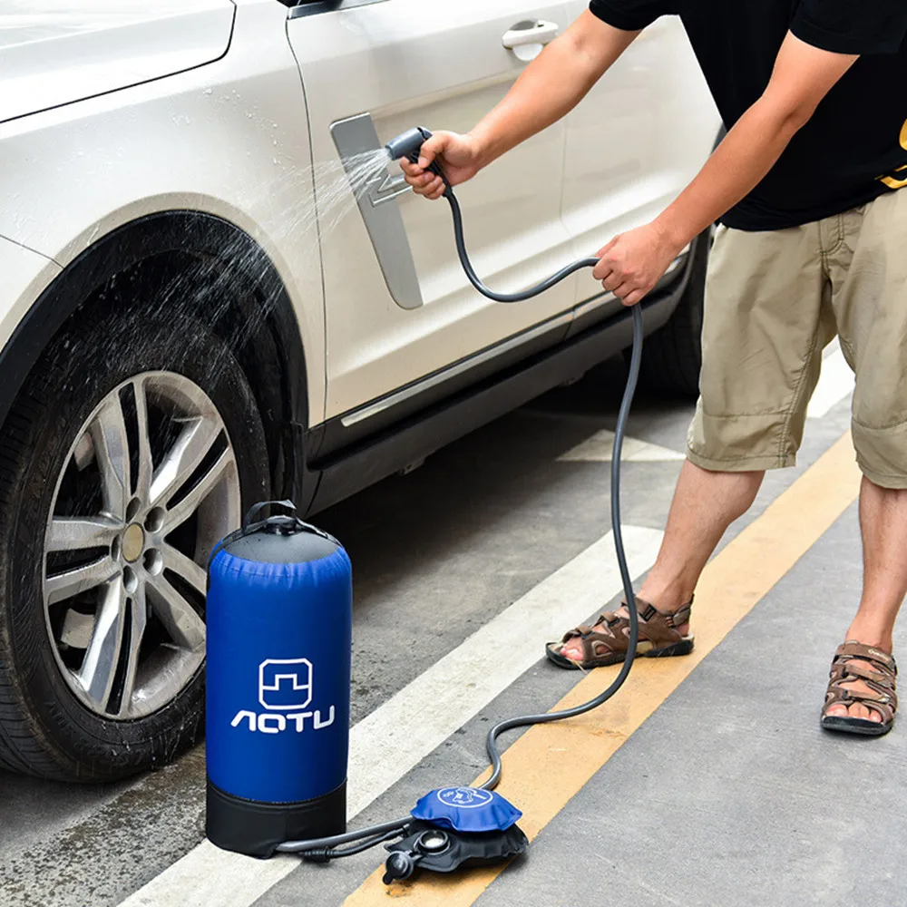 11L ПВХ Открытый легкий портативный надувной душ давление водный резервуар для душа Кемпинг Альпинизм душ