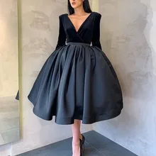 Короткое размера плюс мусульманское вечернее платье для выпускного вечера Дубай женское вечернее платье