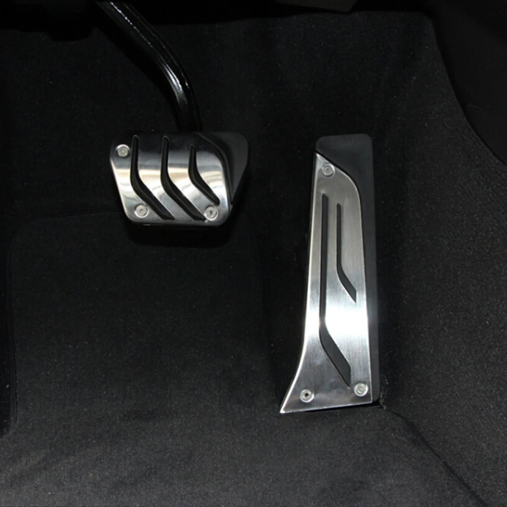Car Stainless steel Pedal Pads Cover MT AT For BMW X1 X3 X4 X5 X6 1/2/3/5/6/7 Series E87 F20 E90 E92 E93 F30F35F34F31 3GT 5GT