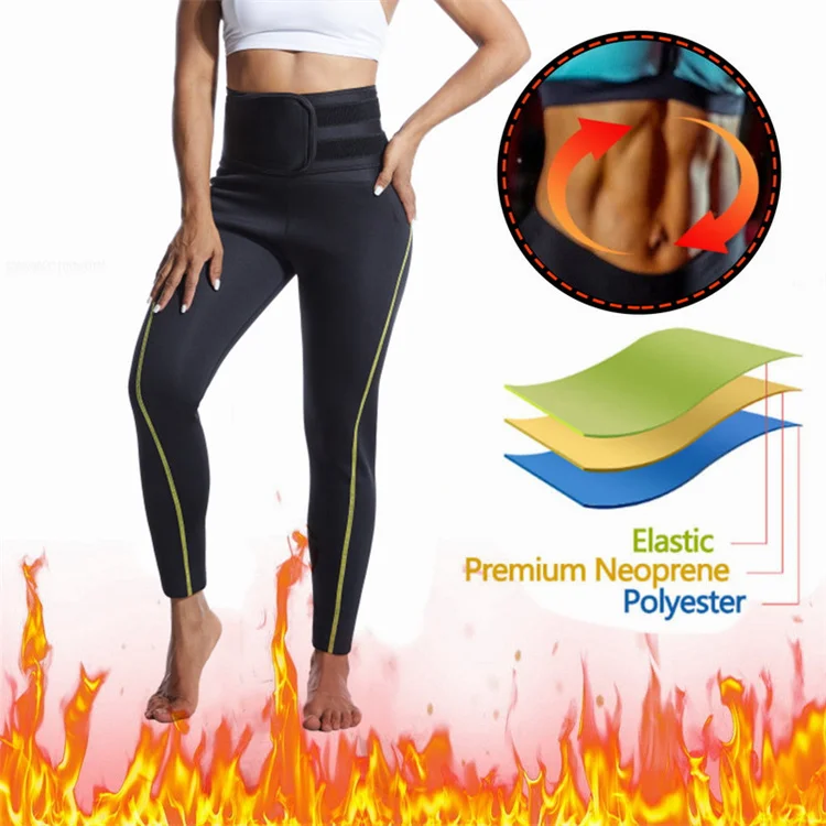 CXZD Women Neoprene Sauna Sweat Pants Fat Burn Corset Leg Slimming Body Shaper Anti Cellulite Compression Leggings Shapewear tummy control shapewear