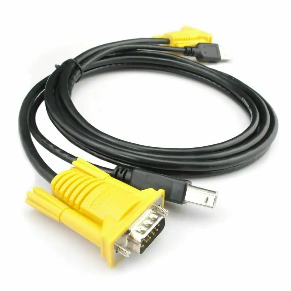 USB 2,0 KVM Switch port W набор кабеля для мыши Клавиатура монитор SharingUSB 2,0 Plug and Play Board Совместимость