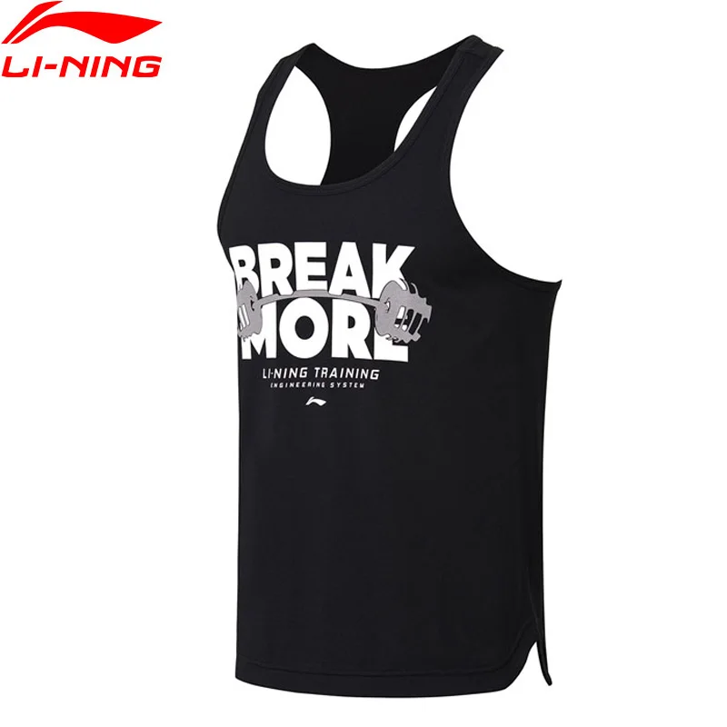 Li-Ning мужской тренировочный жилет свободная футболка без рукавов полиэстер
