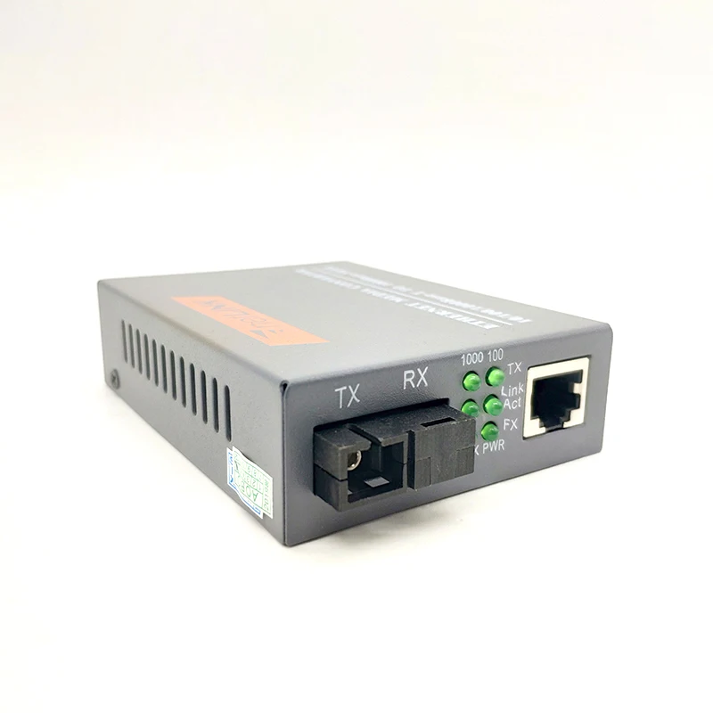 3 пары HTB-GS-03 A/B гигабитный волоконно-оптический медиаконвертер 100/1000 Мбит/с один SC порт 20 км внешний источник питания