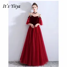 Это Yiiya вечернее платье элегантные Винтаж Спагетти ремень Платье трапециевидного силуэта с Длина платья длинное платье для вечеринки, официального приема плюс Размеры E1064