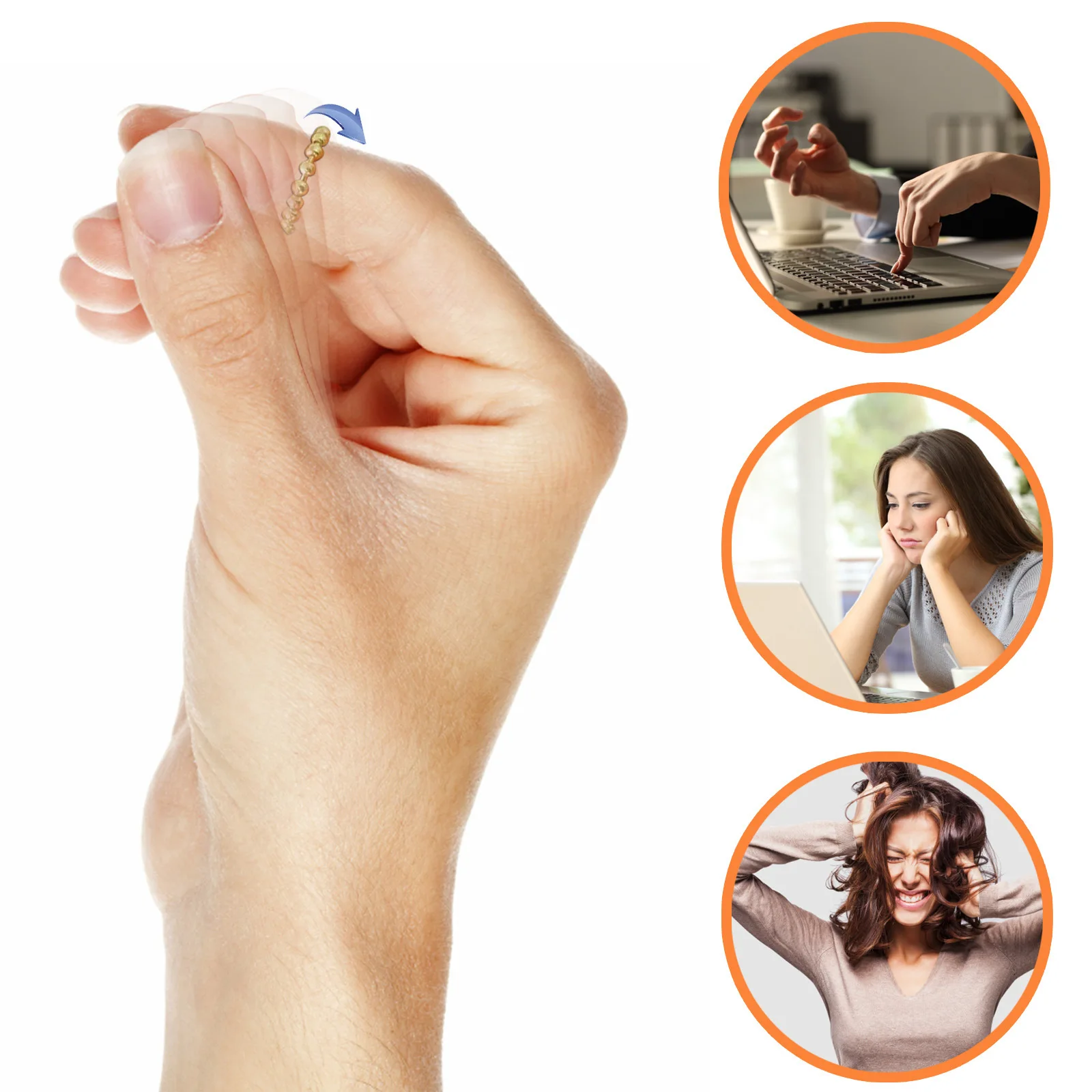 925 Sterling Silver Fidget Beads Ring For Women Men Rotate Freely Anti Stress Anxiety Ring INS Simple Style Lady Fashion Jewelry