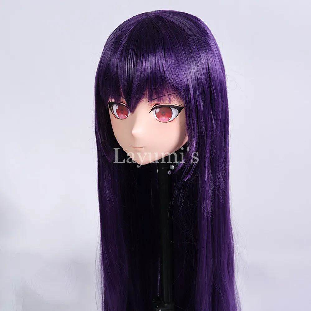 LiLi Mask 115) девушка половина головы Хэллоуин Реалистичная кремнеземная Маска Косплей Японский комикс аниме маска кигуруми BJD кукла трансвестит