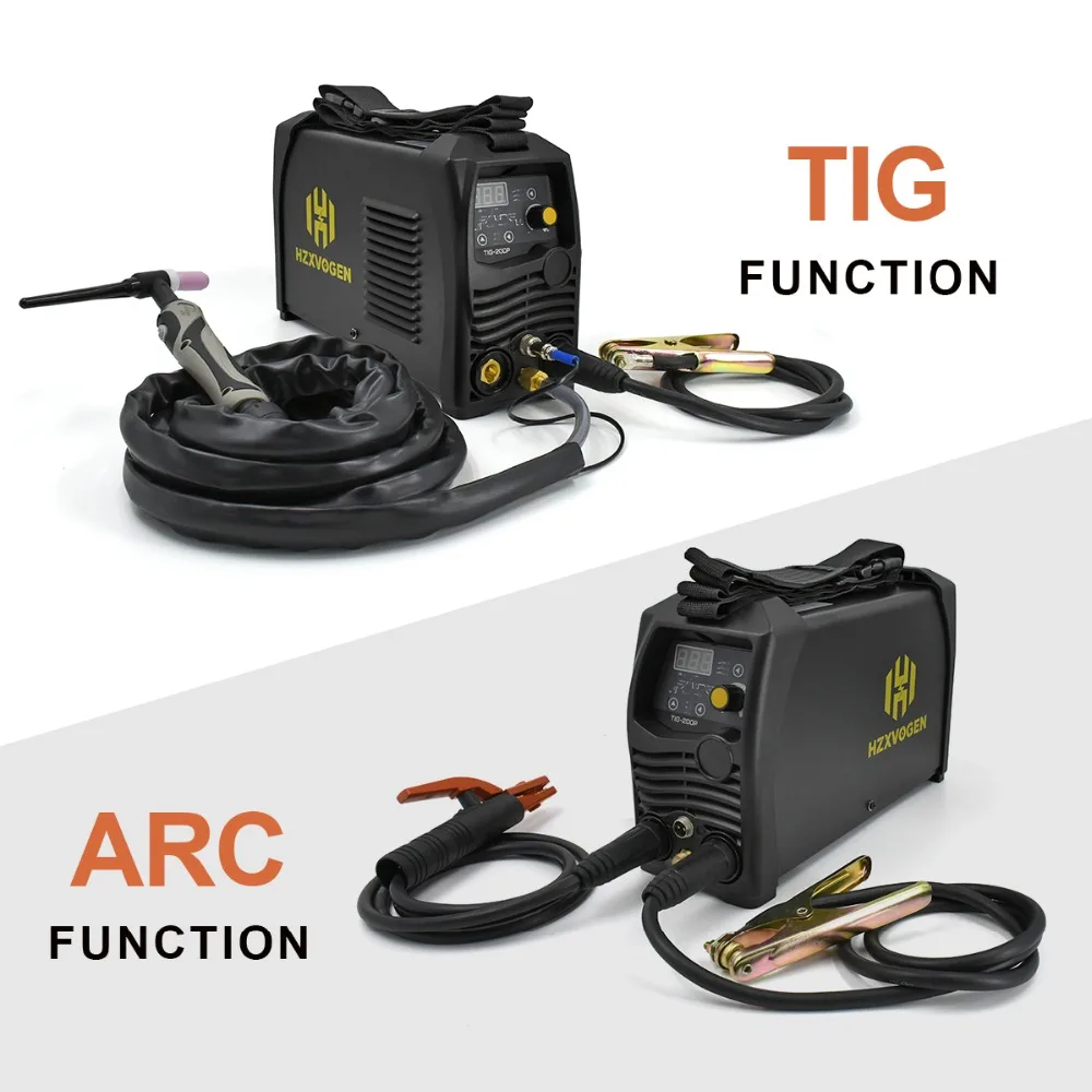 HZXVOGEN Tig сварочный аппарат TIG200 импульсный Tig Arc 2 в 1 Профессиональный 2T 4T Tig аргоновый газовый сварочный Tig сварочный аппарат 110V 220V мощность