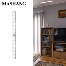 Светодиодная подсветка под шкаф 20/36/64 светодиодный S USB Перезаряжаемые движения PIR Сенсор Шкаф Кабинет ночник лампа для дома шкаф Кухня лестницы Светильник s