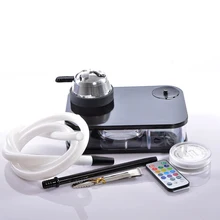 Современный акриловый кальян черный наргиль наргил Бонг для курения с светодиодный свет с фабрики Прямая