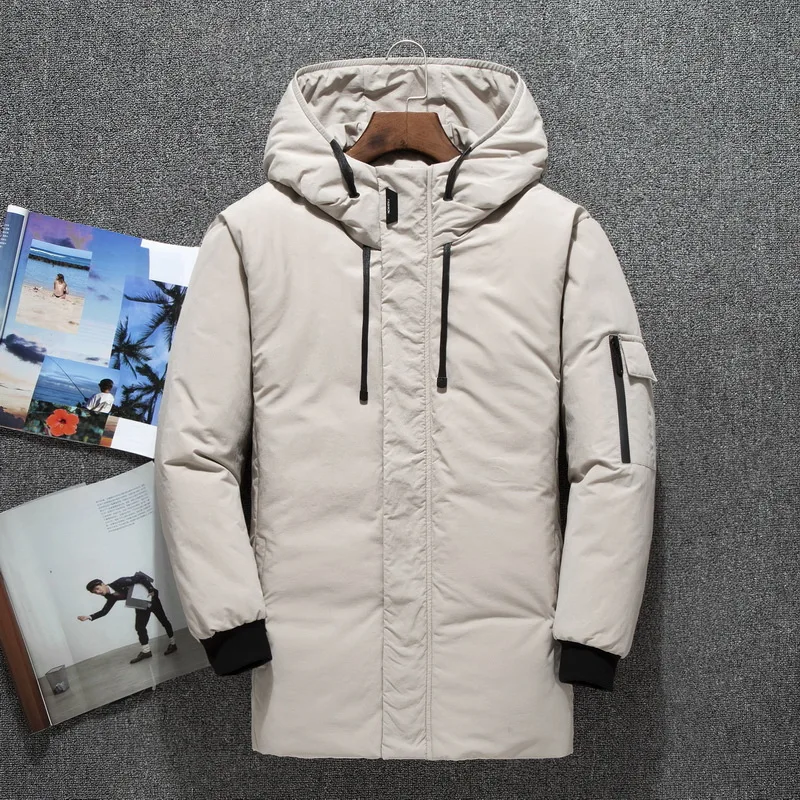 

Men's Down Jacket Winter Jacket Men Fashion Thick Warm Parkas Hooded White Duck Down Coats Casual Waterproof Man Down Jackets