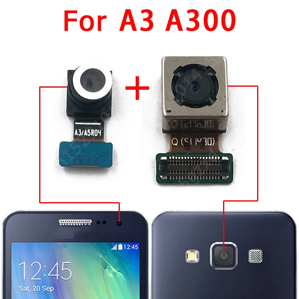 Original Front Back Camera For Samsung Galaxy A3 2016 2017 A300 A310 A320  Backside Frontal Selfie Rear Camera Module Spare Parts - AliExpress