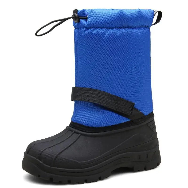 SKHEK для девочек и мальчиков, зимние ботинки, детская обувь зимние сапоги для мальчиков Спортивная Детская обувь Детские кроссовки брендовые модные ботинки - Цвет: Синий
