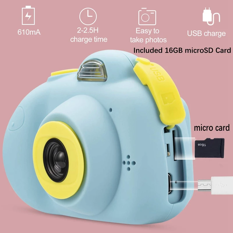 Camera Full Hd 1080P Portable Digital Camcorder 2 Inch Lcd Display Children Family Travel Photo Use Children Birthday Gift Mini