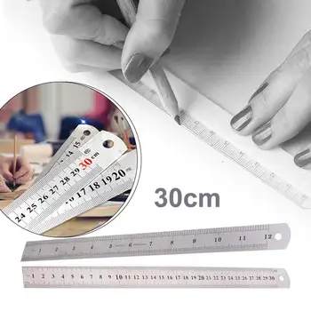 

Metal Ruler Precision Straight 12 Inch Double Sided 30cm Rulers 12 Inch Ruler Stainless Steel Silver Hand Tool Small Ruler