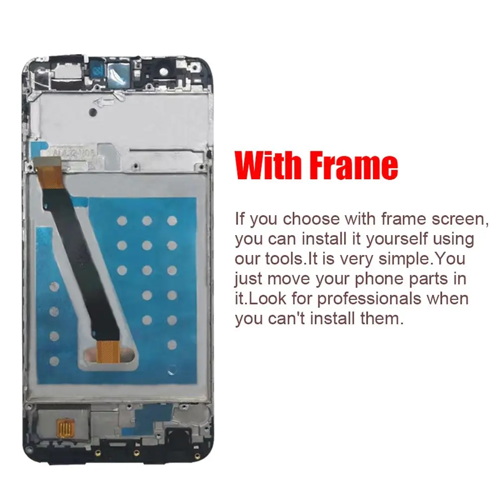 PINZHENG LCD For Huawei P Smart LCD Display Touch Screen Digitizer Assembly With Frame For Huawei 4