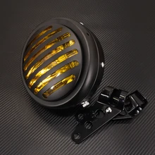 Moto rcycleレトロヘッドライト35ワットハロゲンヘッドライトCG125 GN125カフェレーサーチョッパーボバーカスタムフロントヘッドランプファールデmoto(China)