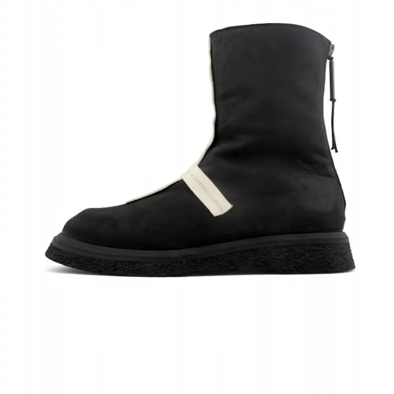 Мужские ботинки в британском стиле; Коллекция 100% года; черные кроссовки на платформе из натуральной кожи; Роскошные брендовые винтажные Зим... Мужские ботинки в британском стиле; Коллекция 100% года; черные кроссовки на платформе из натуральной кожи; Роскошные брендовые винтажные Зим...