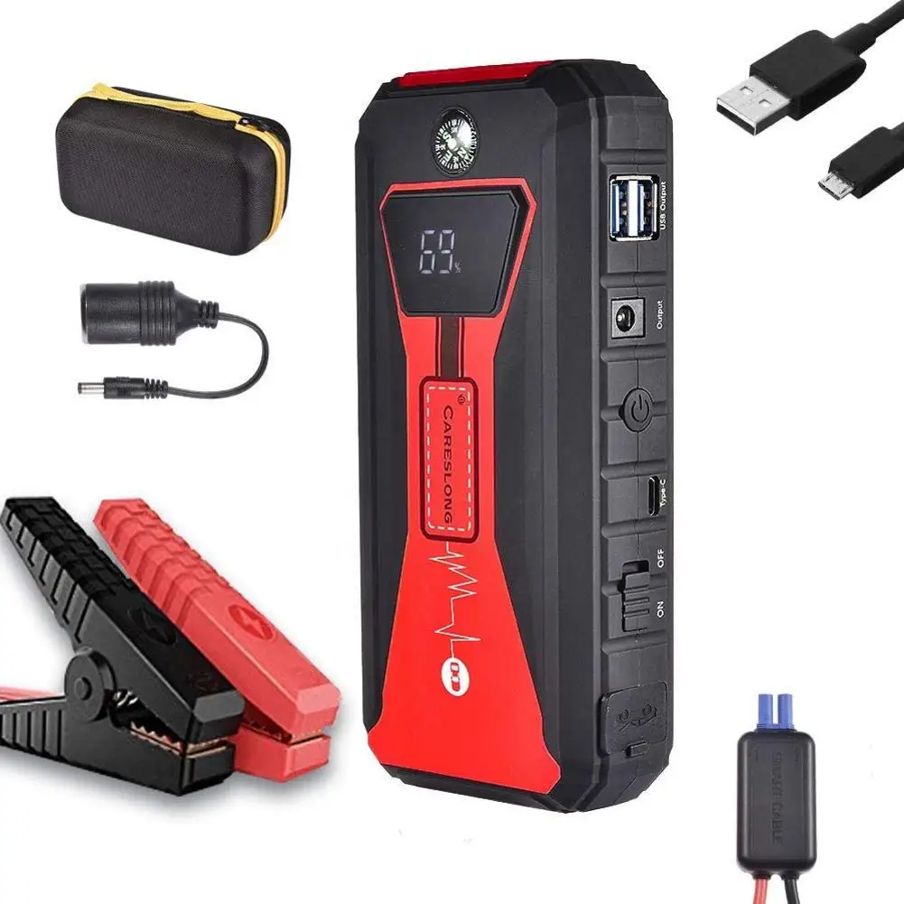 Стартер для автомобиля пусковое устройство Batery Power Bank 15000mAh 800A Jumpstarter Авто Buster