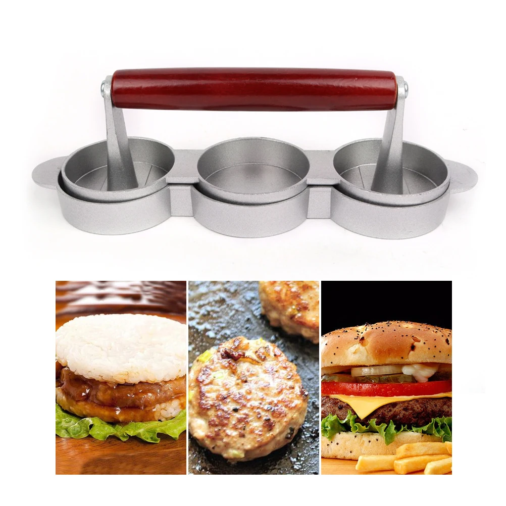 Round Shape Hamburger Press Non Stick Hamburger Meat Beef Grill Burger