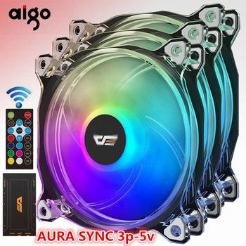 

Aigo Darkflash CF8 Computer PC Case RGB Fan Clear Frame 120mm Fans Quiet+Remote Computer Cooling AURA SYNC CPU Cooler RGB Case F