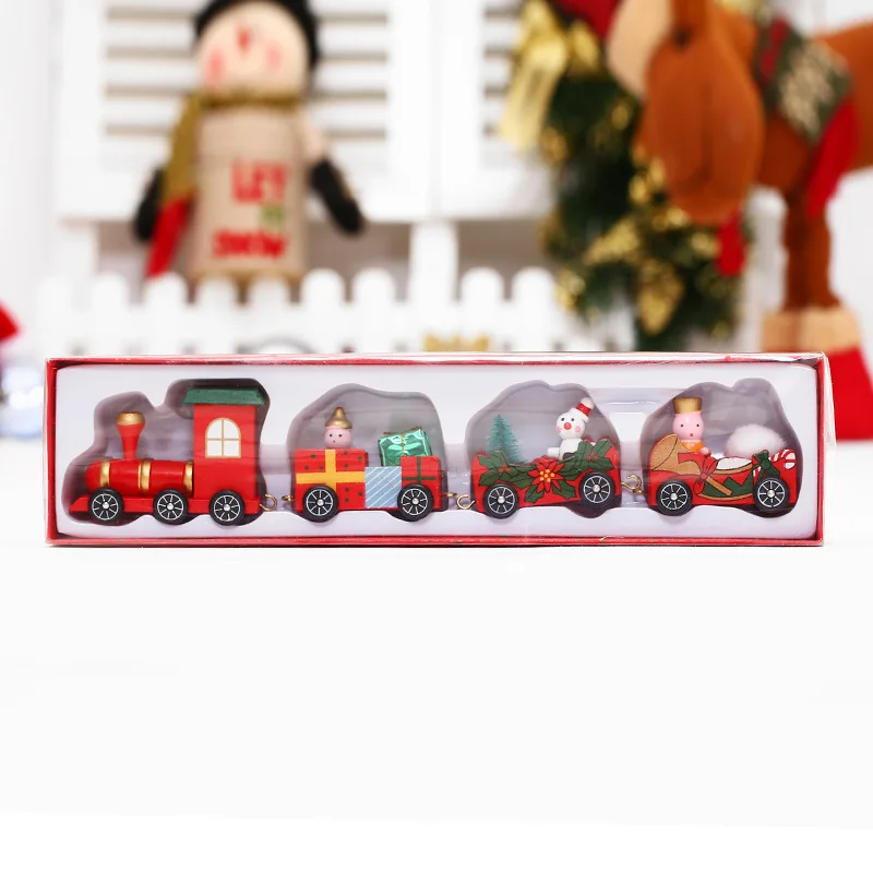 Christmas Decoration Polar Express Train Christmas Train Wood Toys Thomas Decoration Decoration Crafts Festival Mall Arrangement