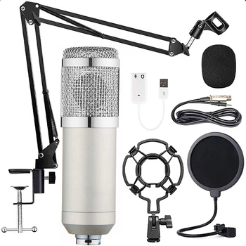 

BM800 Microphone Mixer Audio Condenser USB Wireless Karaoke KTVProfessional Recording V8 II Soundcard Kit Bluetooth SoundCard