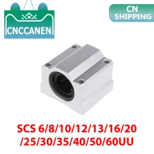 1pc linear rolamento de esferas slide bloco sc6uu scs8uu sc10uu sc12uu sc13uu sc16uu scs20uu scs20uu scs20uu para cnc peças do eixo da impressora 3d