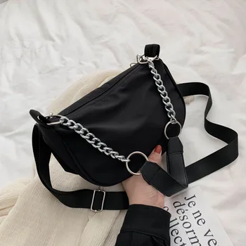 

Canvas Shoulder Bag Laziness Wind Canvas Bag Female Messenger Bag Original Female Ins Fashion Brand Hip-hop Bag #40