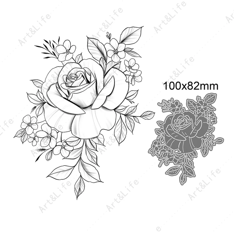 Sketch Blooms Flowers Metal Die Cut Stencil Memory Box Craft Cutting Dies 94250 