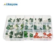 140 шт. 14 ценности* 10 шт. = 140 шт. полиэстеровый пленочный конденсатор набор сортированных 1NF 1.5NF 2.2NF 2.7NF 3.3NF 4.7N 8.2N 10NF 47NF 68NF 630V