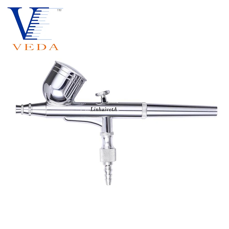 

VEDA Airbrush with 0.3mm Dual-Action Gravity Feed Air Brush Set Kit Spray Gun for Helmet Painting Cake Decor Art Crafts Tattoos