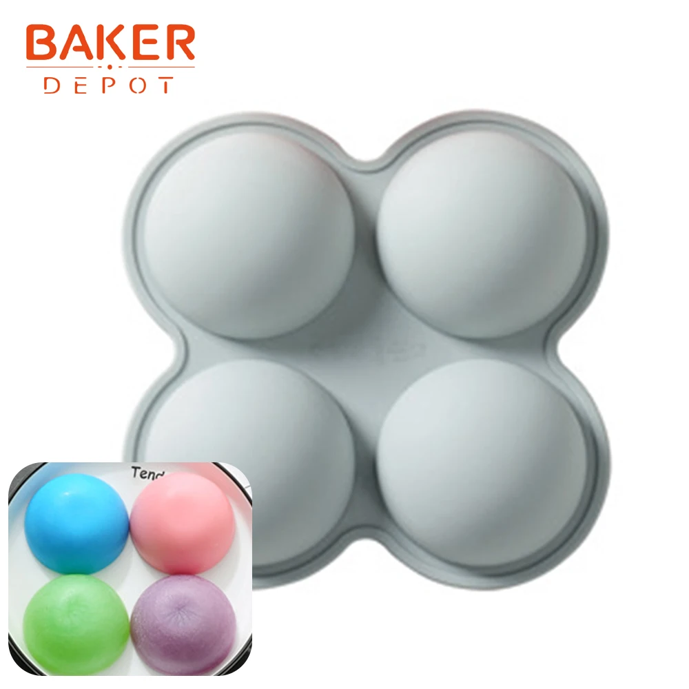 BAKER DEPOT силиконовые формы для шоколада выпечки купола торта оборудование для выпечки круглый леденец, пудинг для желе для мыла форма торта украшения DIY - Цвет: CDY-305