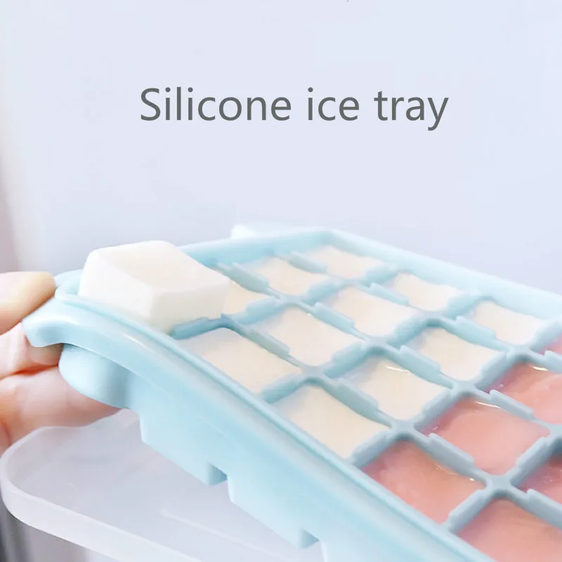 

Self-made ice box with cover made of silica gel ice box for ice hockey household small freezer refrigerator frozen ice mould