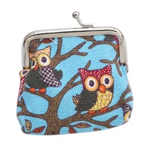 Женский Ретро винтажный маленький кошелек с совой, клатч, сумочка из искусственной кожи, кошельки для монет porte monnaie