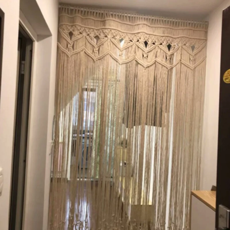 

180x130cm Macrame Wall Hanging Curtain Fringe Garland Banner Bohemian Wall Decor Woven Tapestry Home Gallery Party Decoration