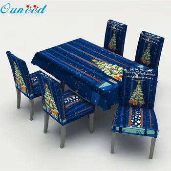 

Ouneed Tablecloth Festive Christmas trees Table Cloth/Chair Cover party home Decors Table Cover Tableware tapete obrus drop ship