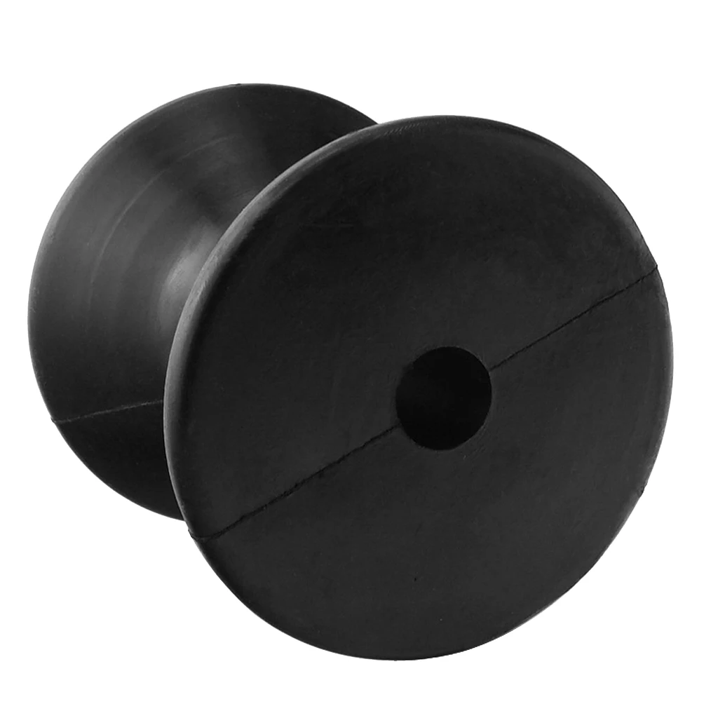 

3 Inch Mounting Width Boat Trailer Black Molded Rubber Bow Stop Roller