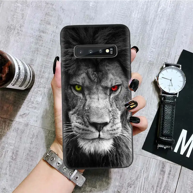 Лев альфа-самец Cub черная крышка чехол для телефона для samsung Galaxy A50S A10S A20S A10 A20E A30 A40 A50 A70 M40 M30S A80 корпус под плетенную сумку