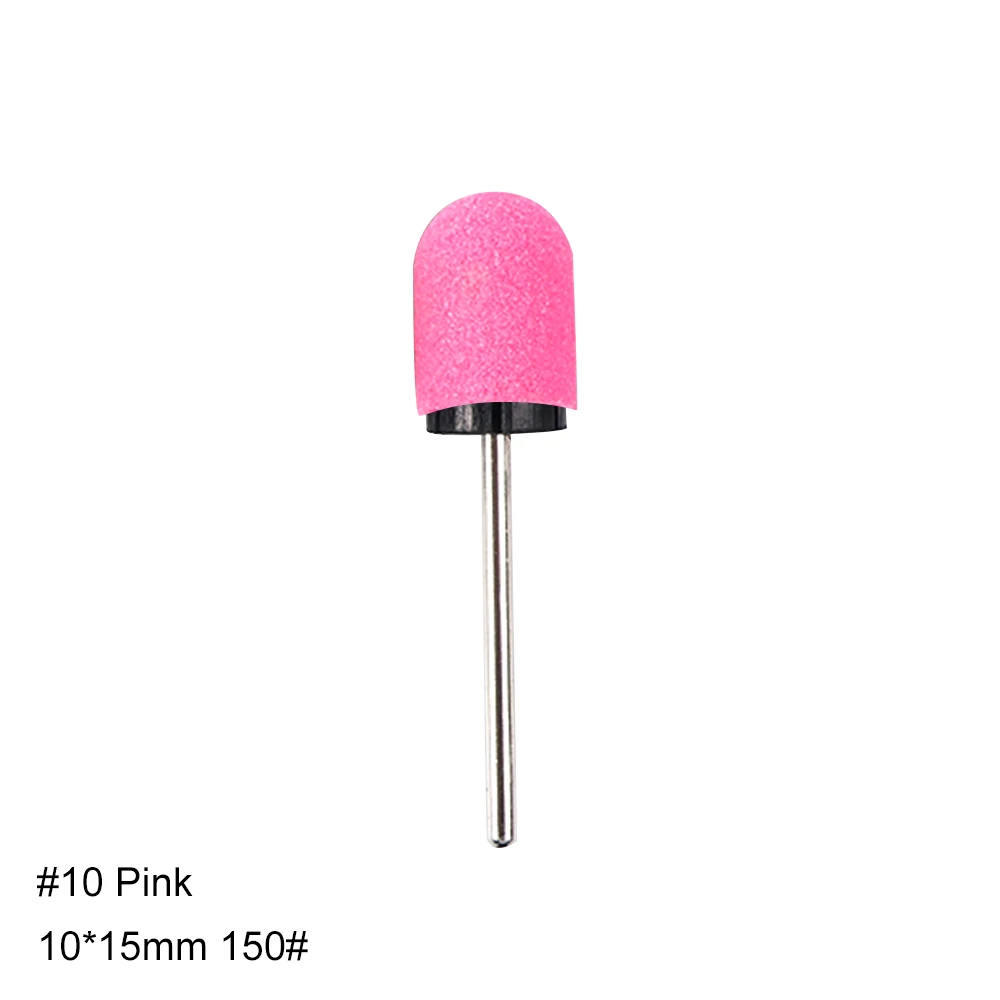 1 шт. шлифовальные круги для ногтей Кепки 150 Grip Rubber станок фрезерный резак для удаление маникюра гель аксессуары для педикюра инструмент LA725-1 - Цвет: No.10 pink