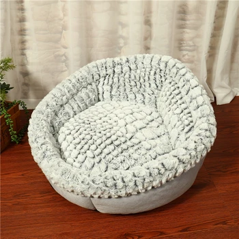 

Warm Fleece Pet Bed Round Pet Lounger Cushion For Small Medium Dogs Cat Winter Dog Kennel Puppy Mat Pet Plush Bed Cat Blanket