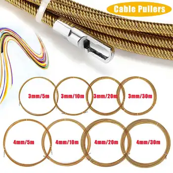 

Poetable 5m/10m/20m/30m Cable Pullers Rodder Conduit Ducting Rodder Pulling Cable Wire Fish Tape Wire for DIY usage
