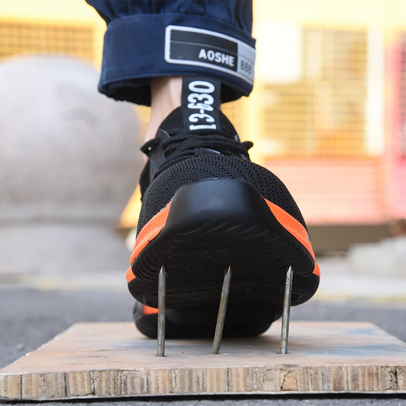 Мужская стальная обувь легкая дышащая уличная конструкция защитная обувь проколы рабочие кроссовки обувь для мужчин