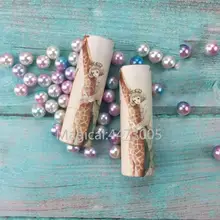 5/10/30/50 шт желтый жираф; закругленный носок; Бумага 12,1 мм пустой тюбик губной помады бальзам для губ контейнер помады оболочки упаковки косметики