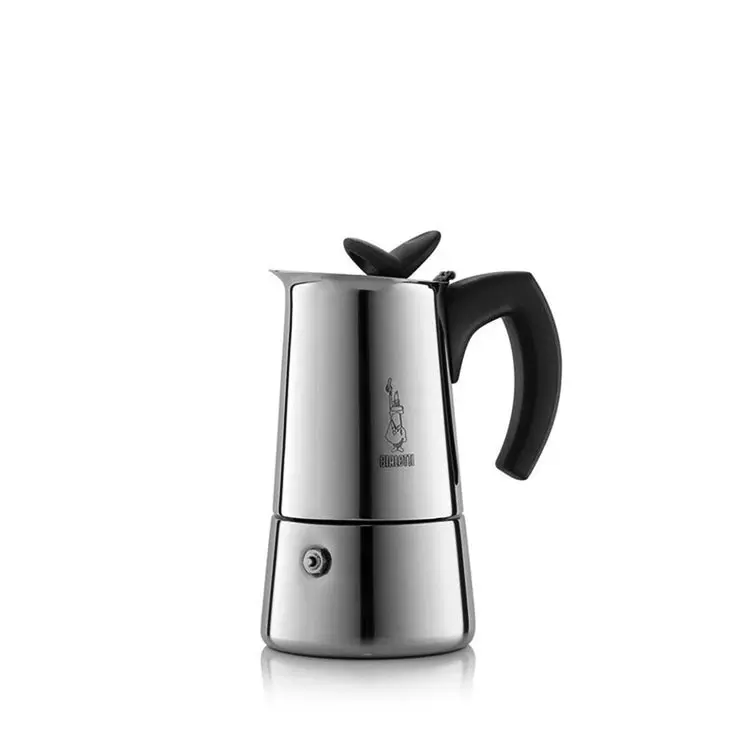 BIALETTI Musa Steel Moka Pot Coffee Maker, Original Bialetti Espresso Maker  2-4 Cup Kitchen Drip Stove Gas Brew Delicious Best