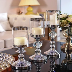 Chandelier en métal et verre pour maison, 1 pièce, ornements de Style européen, décoration créative de Table de salon 