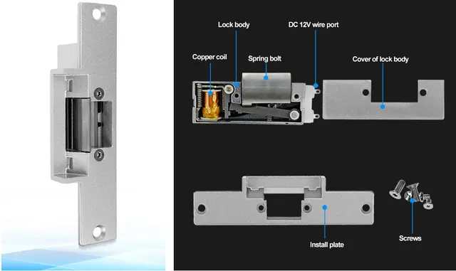 Kit Controllo Accessi Porta Con Serratura Magnetica 180KG - RFID + Tastiera - Foto 8