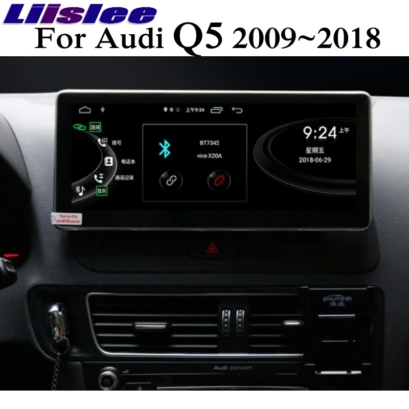 Liandlee автомобильный мультимедийный плеер NAVI для Audi Q5 8R 2009 ~ 2018 MMI 10 25 дюймов Android