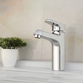 

Free Shipping YUJIE QX2087 Modern simple style full-copper hot and cold water basin faucet toilet washbasin tap