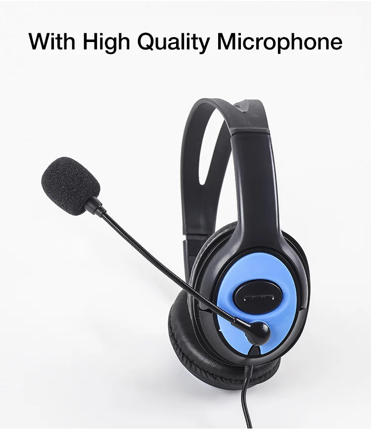 BlueWow B030 Wired Gaming Headset Over Ear Headphones Stereo Sound Built in Microphone Support Aux For Kids Online Learning