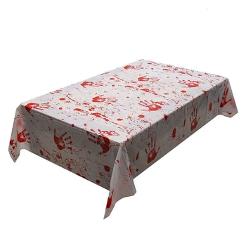 

Halloween Decoration Horror Hand Print Blood Print Tablecloth Apron For Halloween Party Home Decoration Haunted House Props